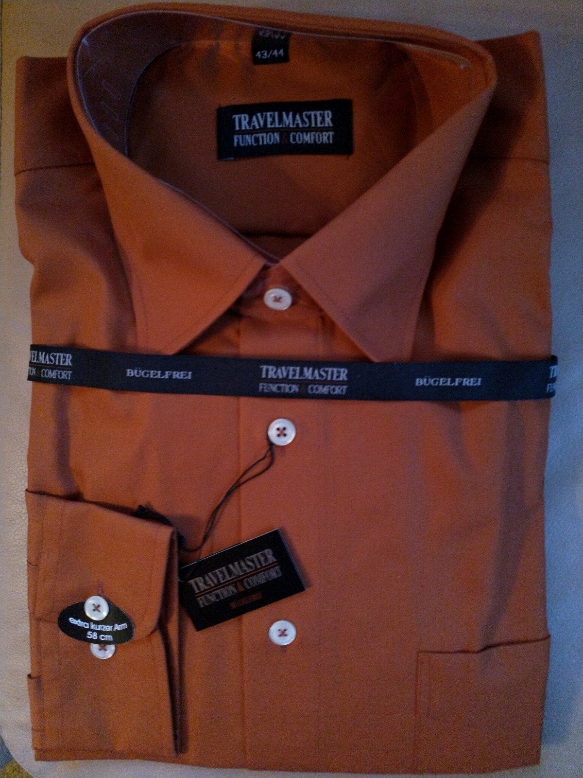 Nieuw hemd maat 43/44, Ophalen of Verzenden, Nieuw, Bruin