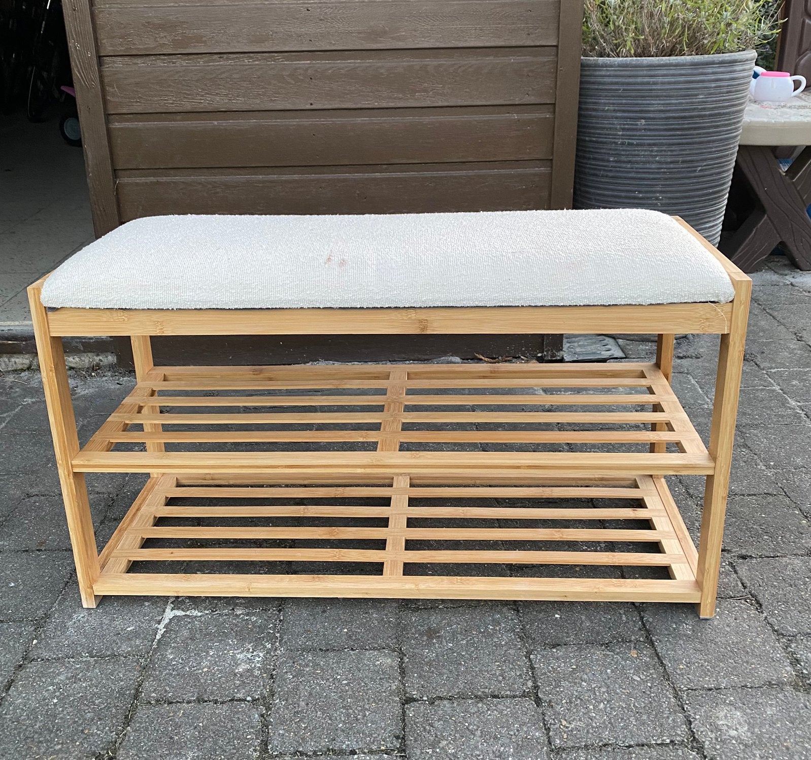 Schoenenrekje met zitbank, Huis en Inrichting, Ophalen, Gebruikt