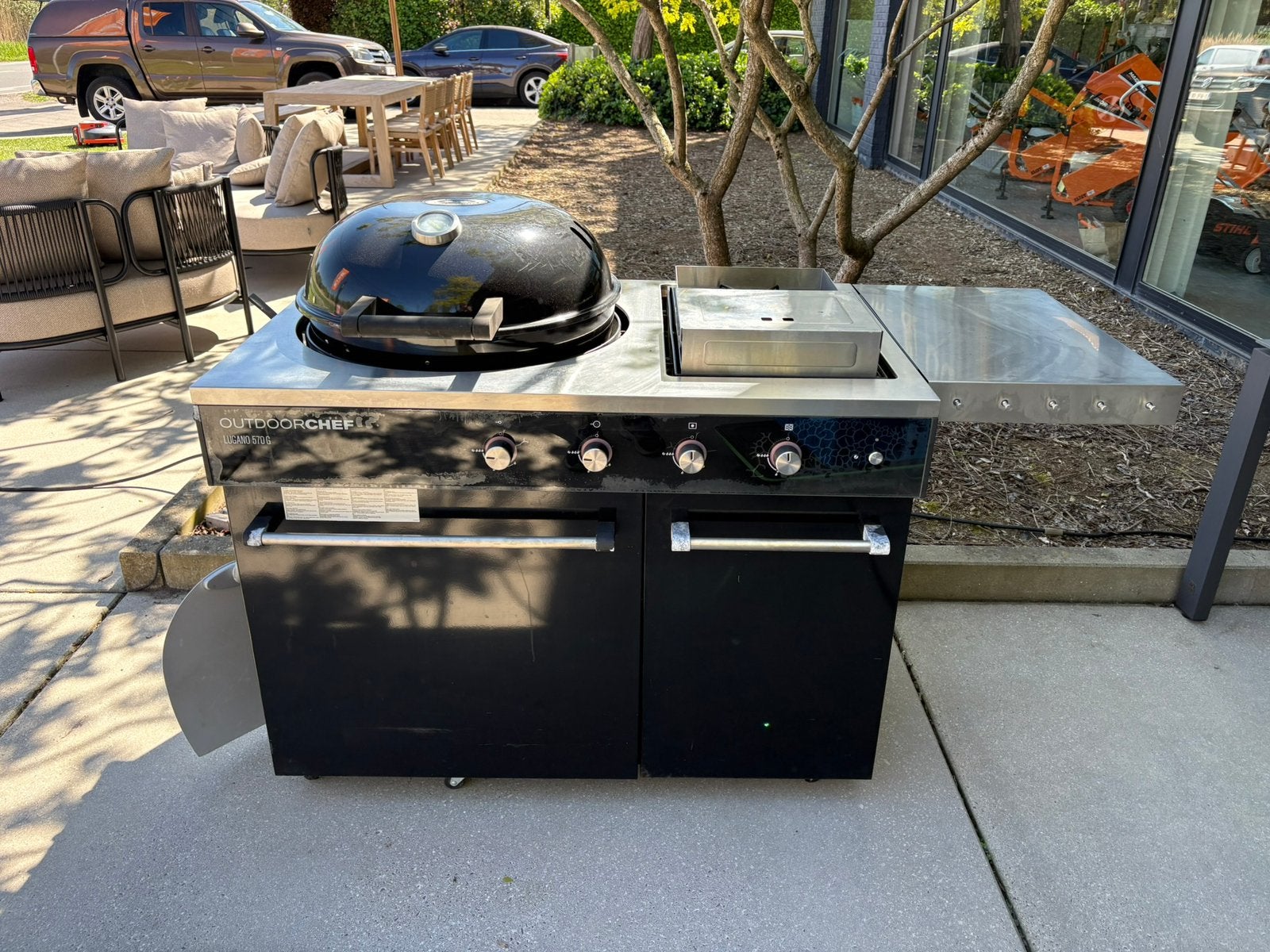 Gas bbq Lugano 570, outdoor chef, Tuin en Terras, Buitenkeukens, Ophalen, Gebruikt, Gas, Vrijstaand