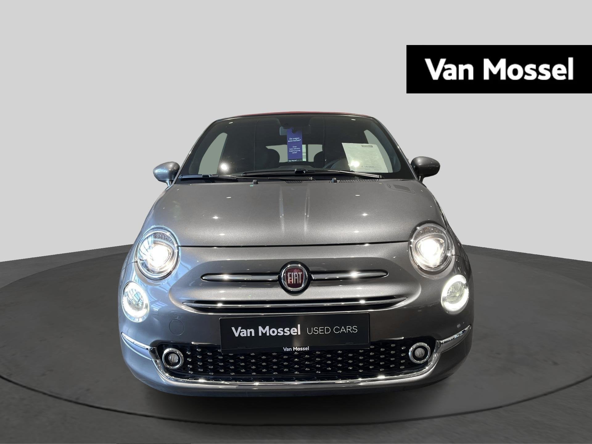 Fiat 500C 1.0 Hybrid 70 (Red), Auto's, Voorwielaandrijving, Stof, Gebruikt, Traction-control