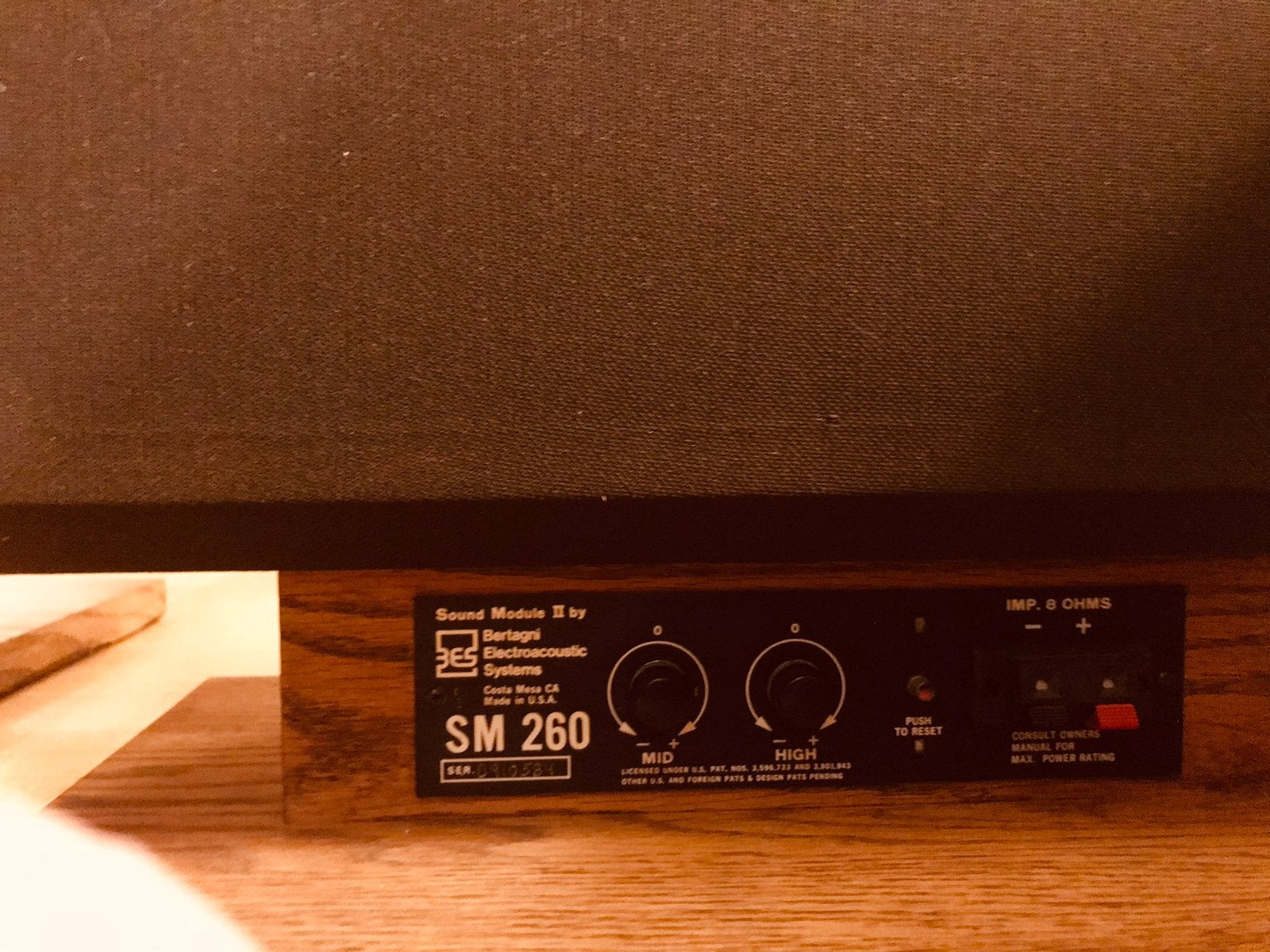 Panneaux accoustiques  hifi Bertagni, Enlèvement, Comme neuf