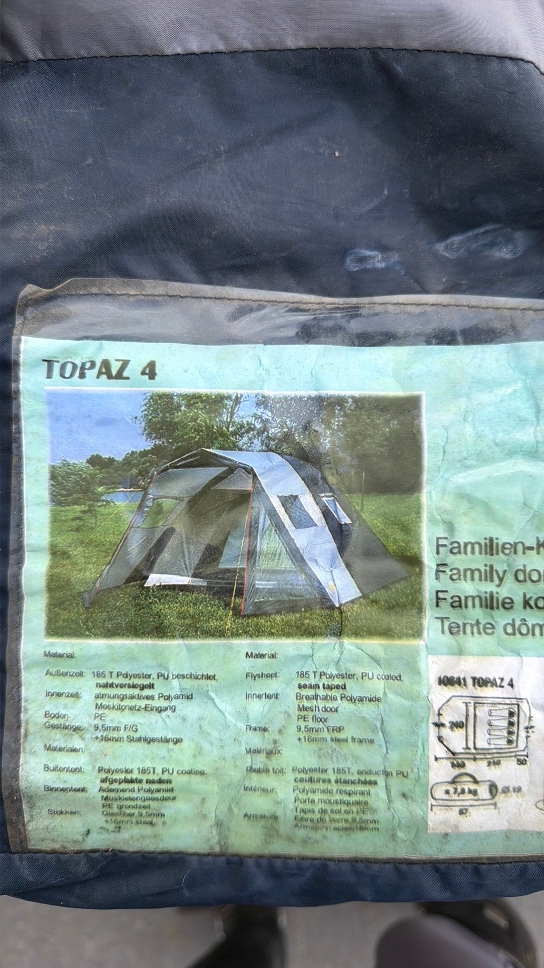 Tent en stoelen, Caravans en Kamperen, Tenten, Ophalen, Gebruikt, Tot en met 4