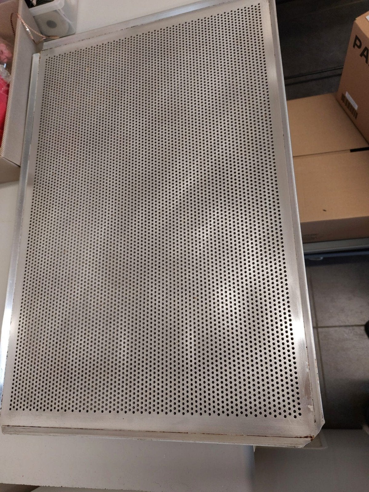 inox bakplaten, Ophalen