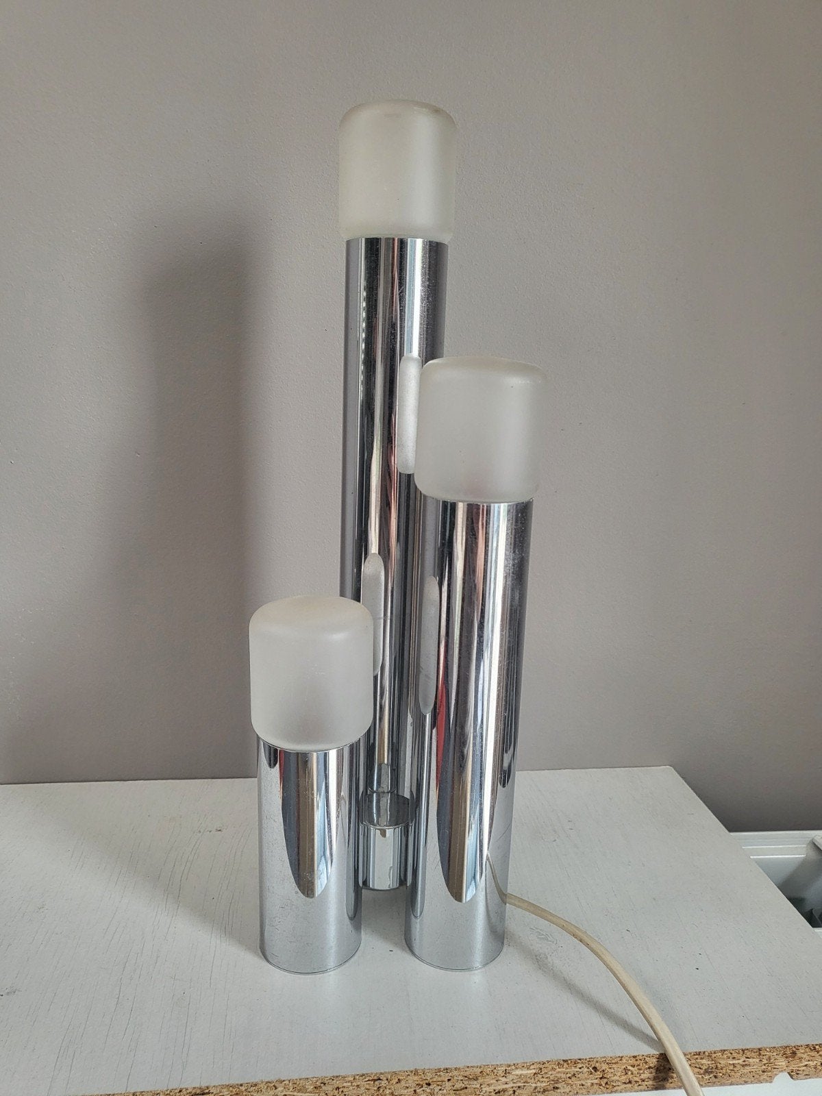 Sciolari chrome tafellamp space age, Ophalen of Verzenden, Design