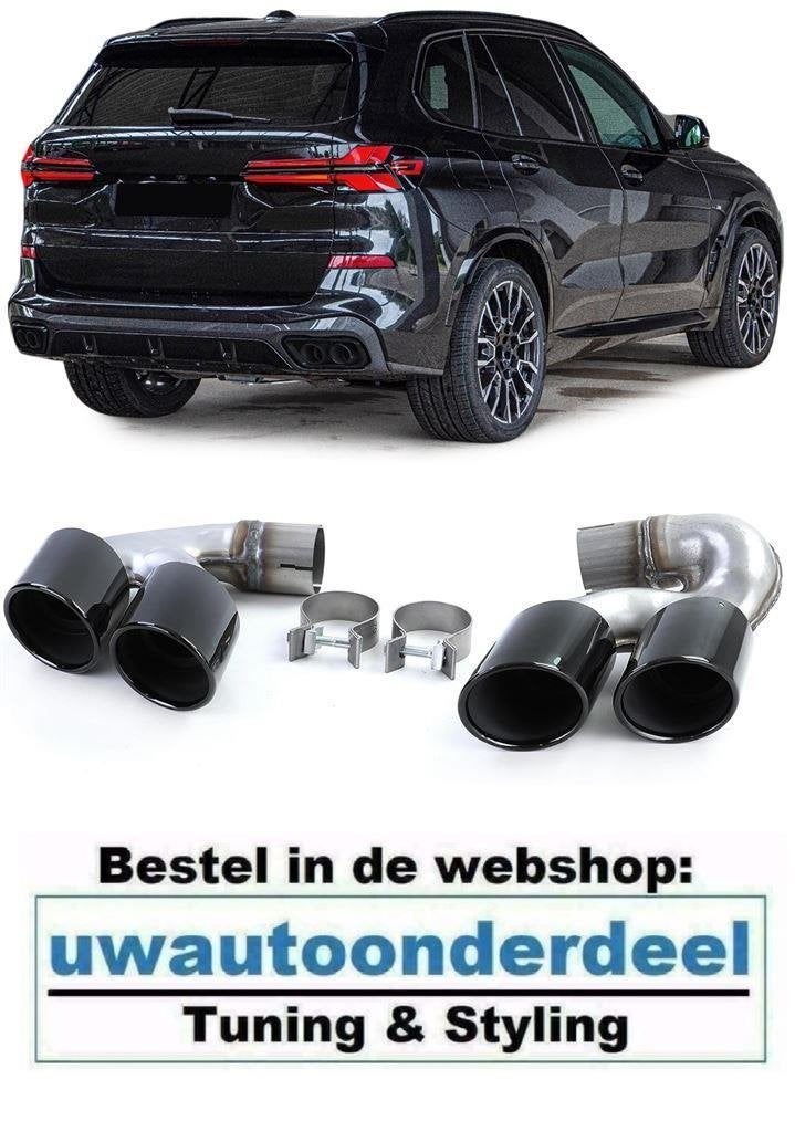 Uitlaat Sierstuk Dubbel Rond Black Voor BMW X5 G05 M Pack 40, Verzenden