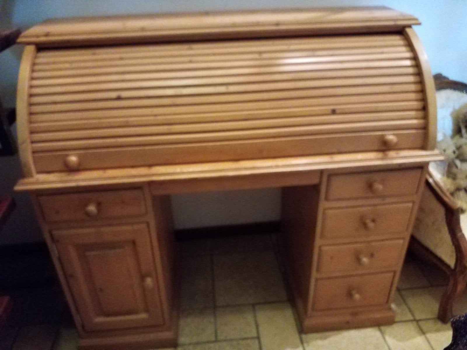 secretaire en bois. H118cm, Pbas 52cm  Phaut 24cm , L120cm, Enlèvement, Comme neuf