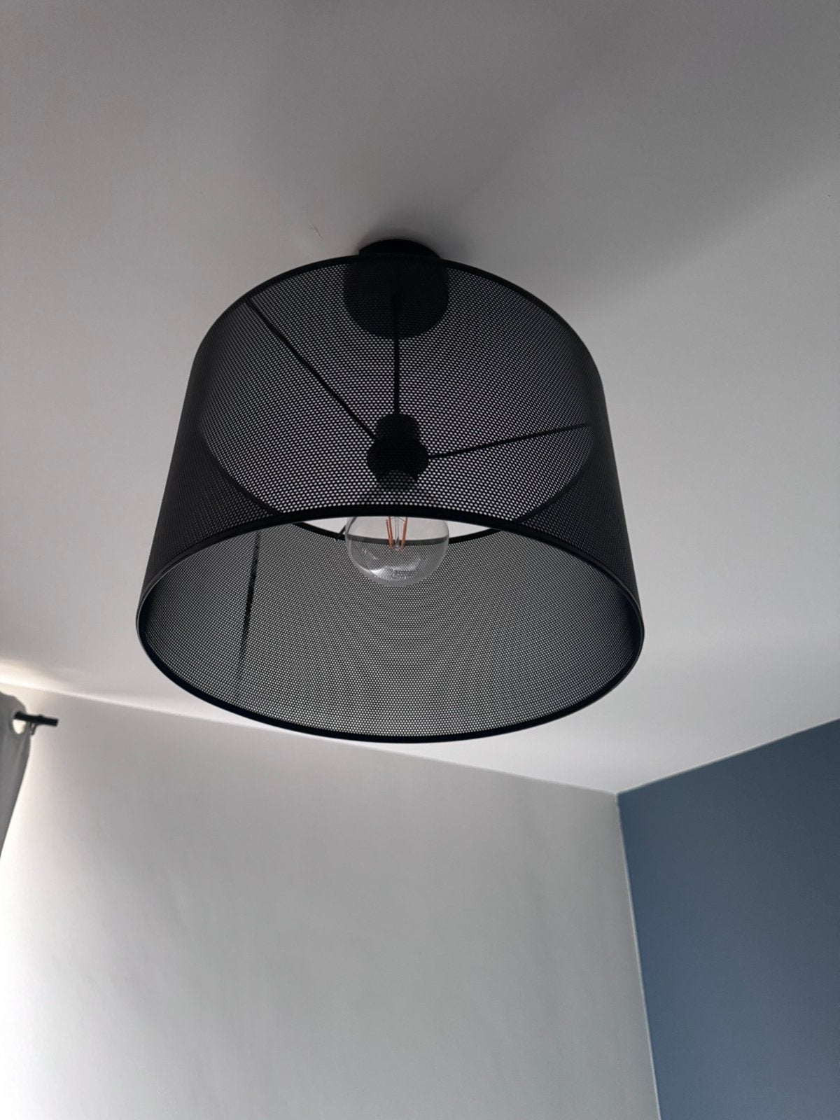 02 Lampenkappen hanglamp, zwart metaal, 40x25, Zwart, Zo goed als nieuw, Ophalen, Metaal