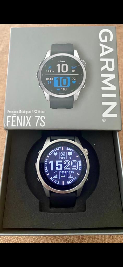 Garmin Fenix 7s - Nieuwstaat, nog garantie!, Handtassen en Accessoires, Sporthorloges, Ophalen of Verzenden, Zo goed als nieuw