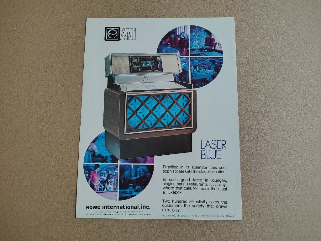 Flyer: Rowe-AMi R-81 Laser Blue (1977) jukebox, Collections, Envoi, Ami