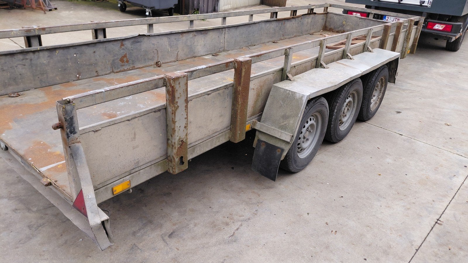 3 asser aanhangwagen gtf latre, Ophalen, Gebruikt