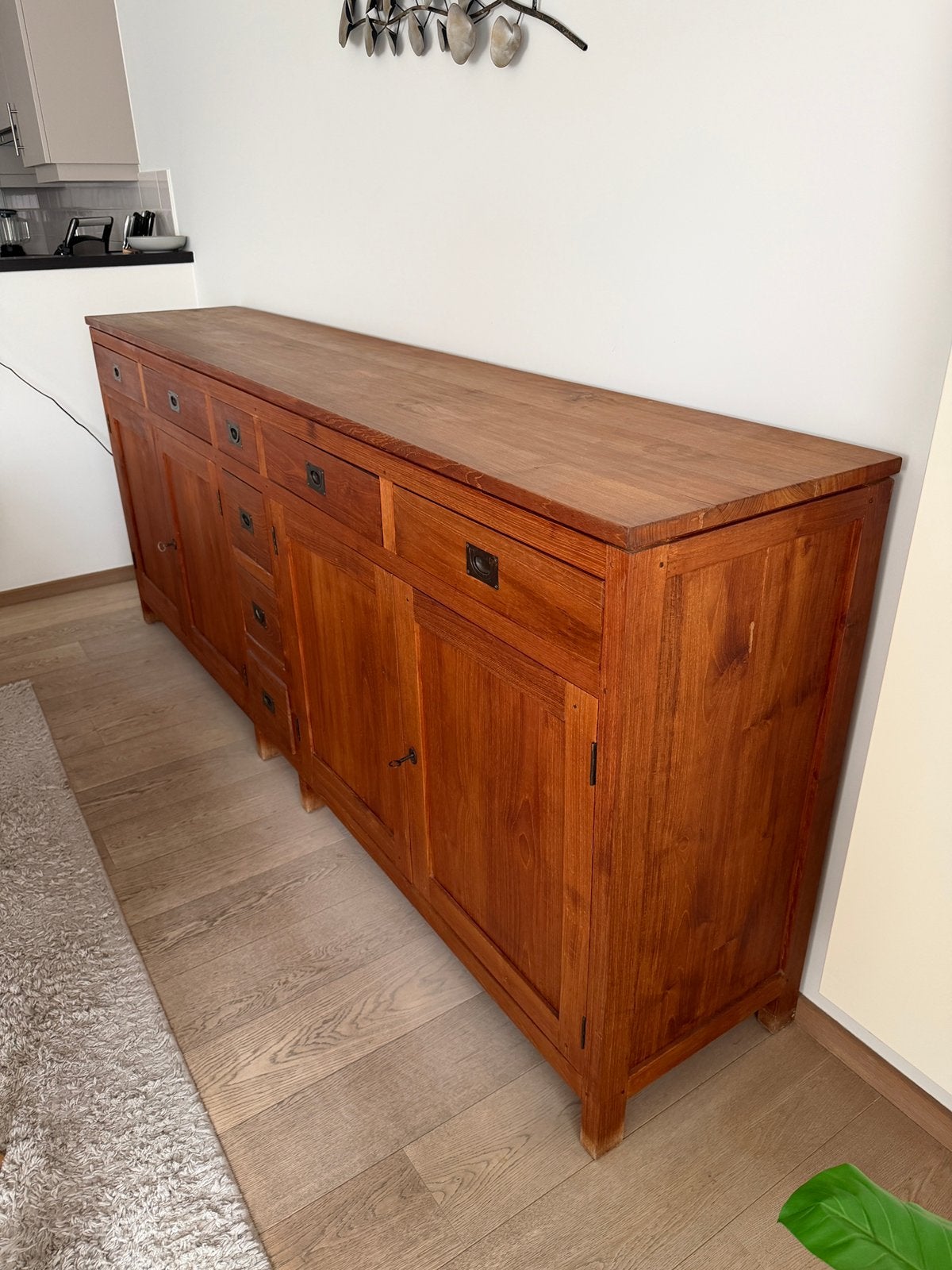 Dressoir in Teak hout - Kast, Ophalen, Gebruikt, Met lade(s), Teakhout