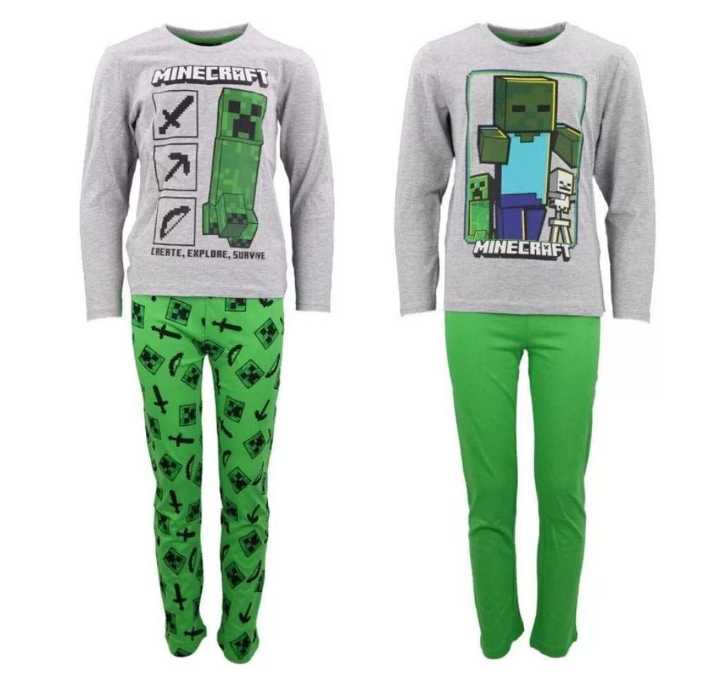 Minecraft Pyjama - Maat 128 - 134 - 140 - 146 - 152 - Katoen, Nacht- of Onderkleding, Minecraft, Nieuw, Ophalen of Verzenden