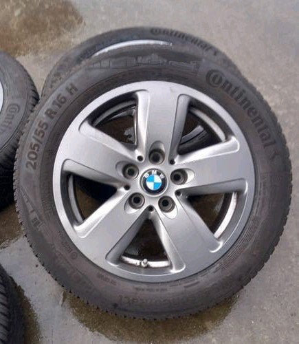 Winterbanden velgen alu BMW 1serie F40 16inch 5x112 6mm❄️, Enlèvement, Utilisé, BMW