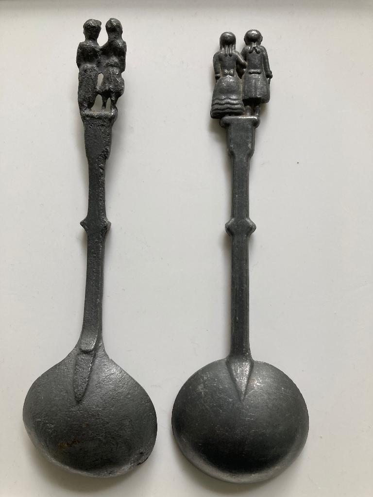 Tinnen lepels vintage, Antiek en Kunst, Ophalen of Verzenden