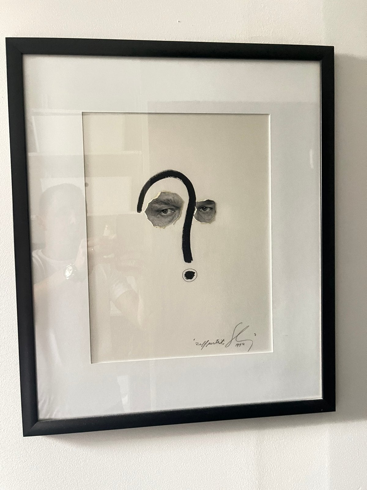 Albert Szukalski - zelfportret 1992, Antiquités & Art, Art | Peinture | Moderne, Enlèvement, Signé, Collage