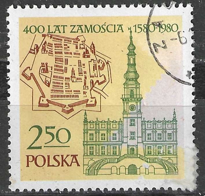 Polen 1980 - Yvert 2497 - Stad Zamosc  (ST), Verzenden, Polen, Gestempeld