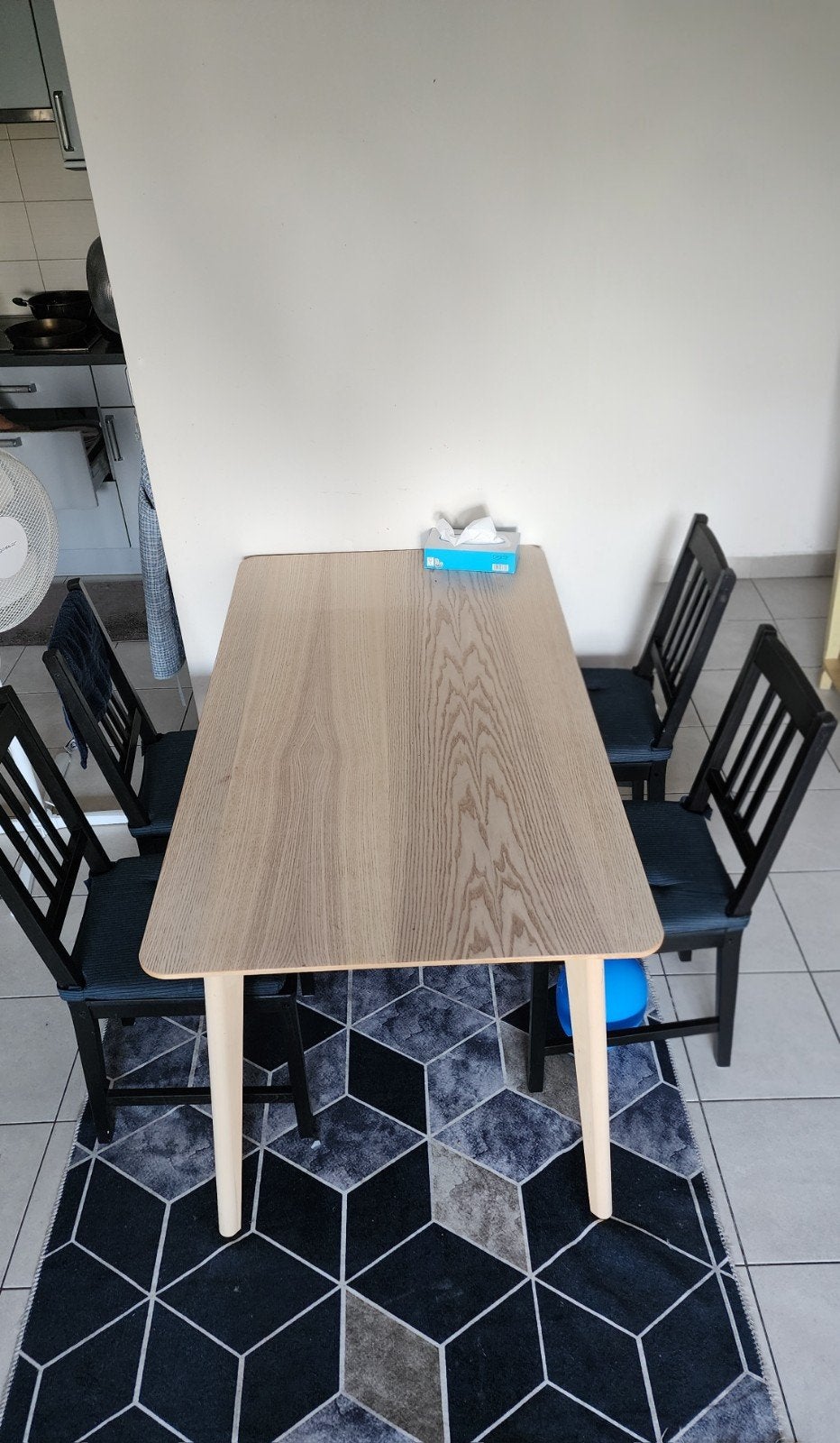 Ikea Lisbon eattafel met 4 stoelen, Huis en Inrichting, Ophalen, Zo goed als nieuw, 4 tot 6 stoelen