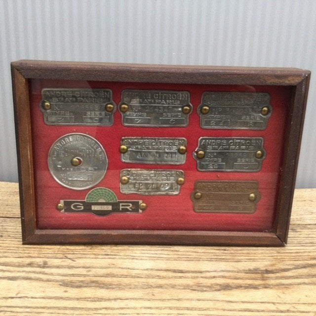 Kader met oude identificatieplaatjes CITROËN, Ophalen of Verzenden