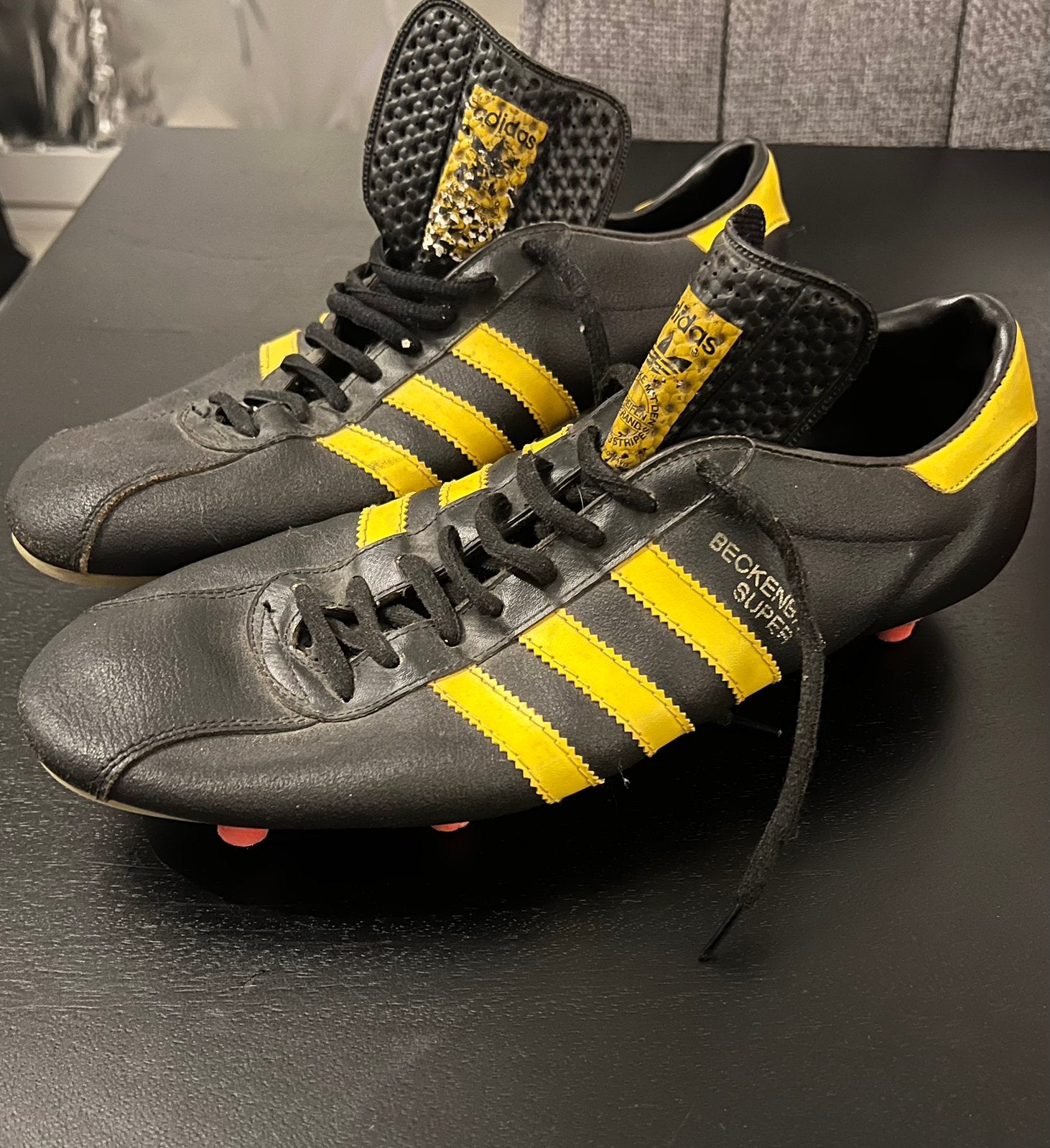 Chaussures de football vintage Adidas - Beckenbauer Super, Enlèvement ou Envoi, Utilisé