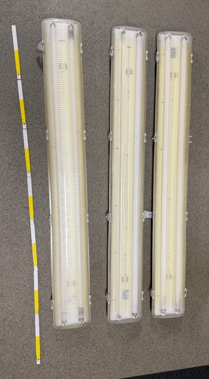 3 stuks TL armaturen plus lampen, Ophalen, Gebruikt, Lamp met armatuur