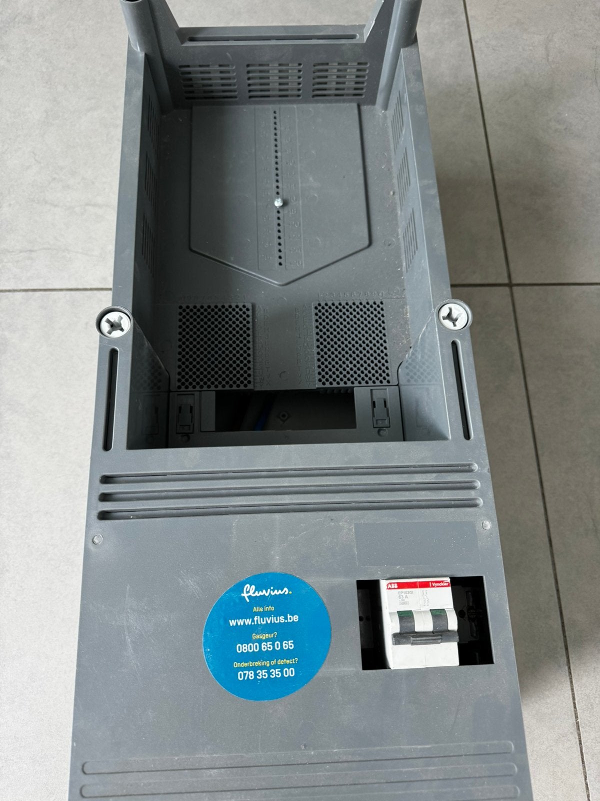 Connexion mono de base Fluvius 63A, Enlèvement, Utilisé
