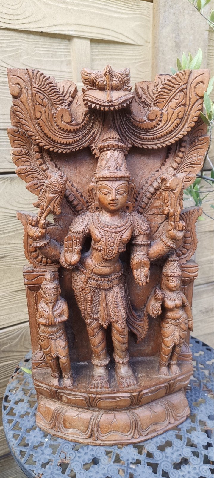 hout beeld India hindoeïsme religie, Houtsnijwerk, Ophalen of Verzenden, Handgemaakt, 20 - 50 cm