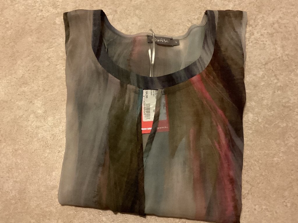 Geisha lichte blouse. Veelkleurig., Kleding | Dames, Geisha, Meerkleurig, Maat 42/44 (L), Nieuw