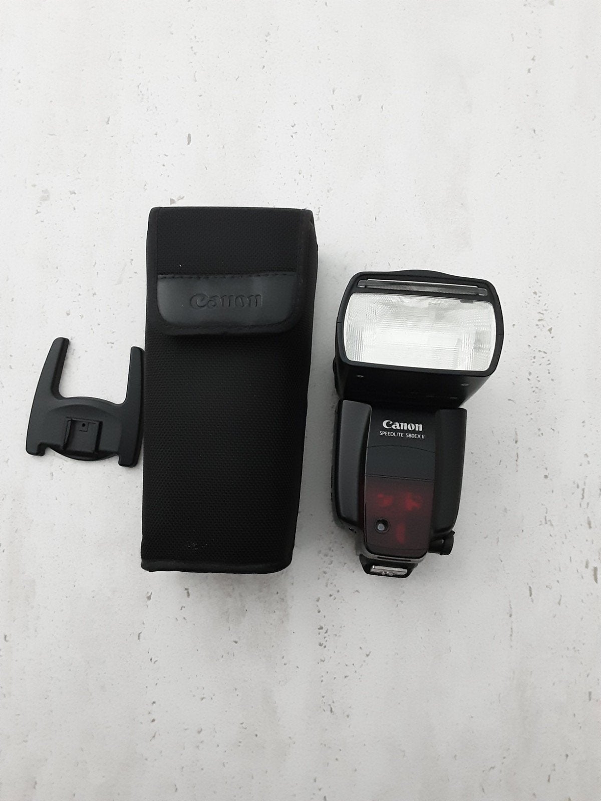Canon Speedlite 580EX II flitser, voetje en hoes, Audio, Tv en Foto, Foto | Flitsers, Ophalen of Verzenden, Canon, Canon