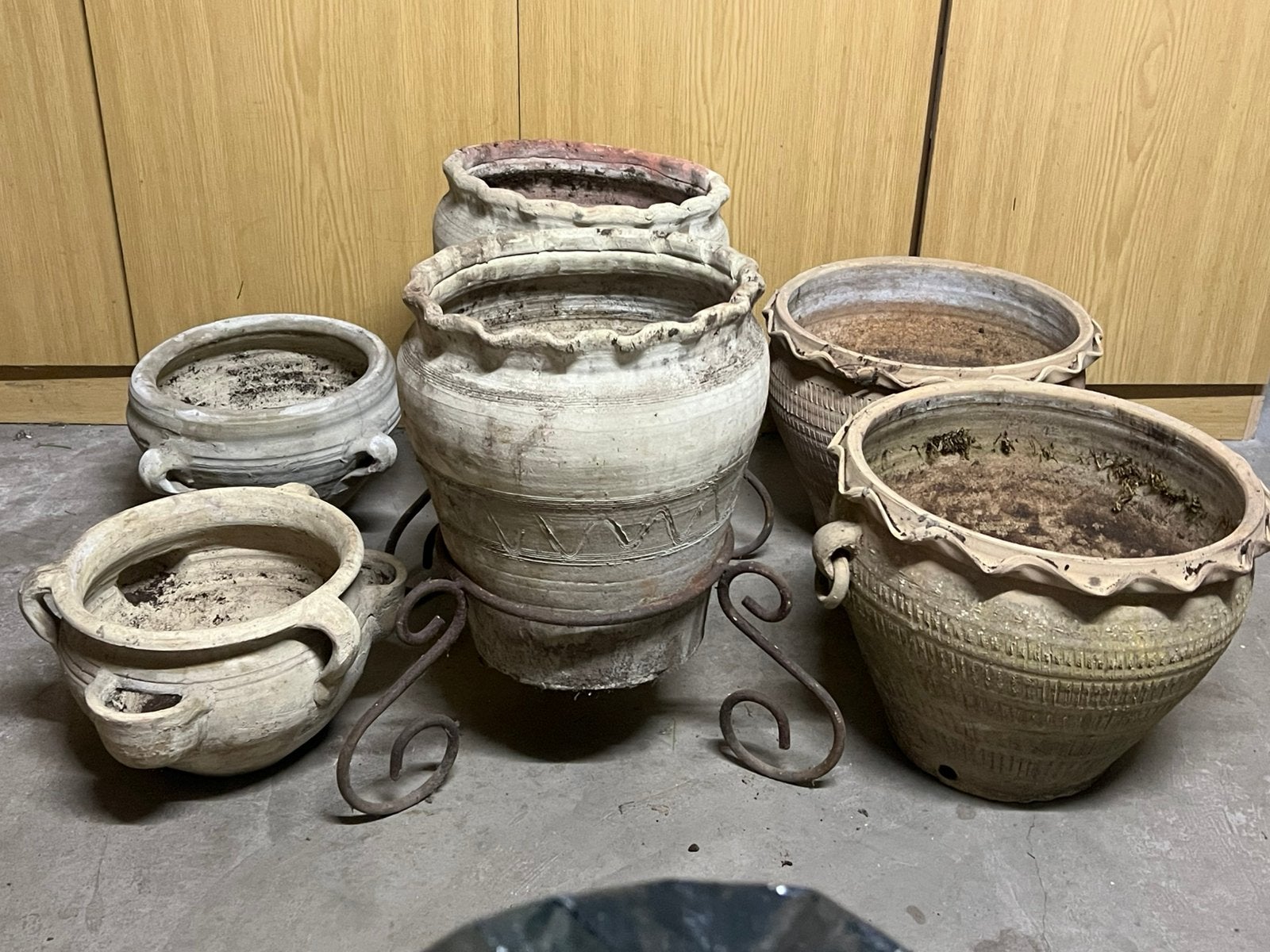 6 mediteraanse / landelijke potten voor in de tuin, Overige materialen, Gebruikt, Rond, Tuin