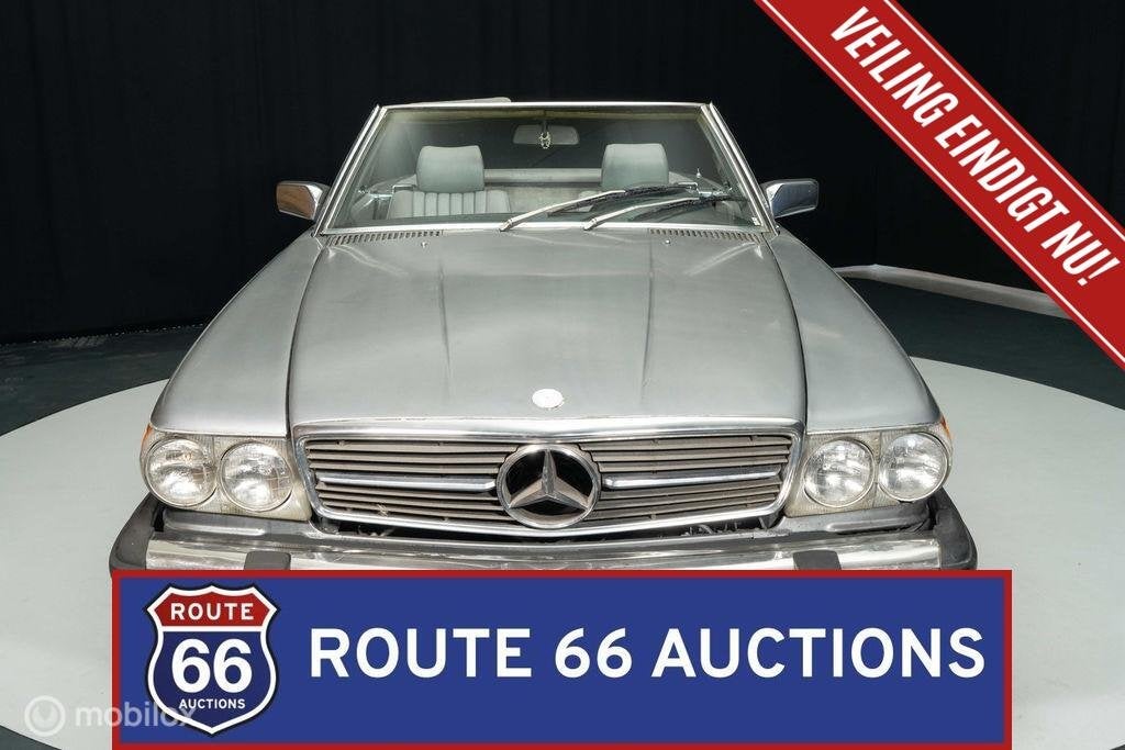 Mercedes-Benz 380 SL | 1982 | Route 66 Auctions, Zwart, Mercedes-Benz, Bedrijf, Handgeschakeld