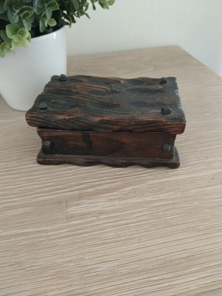 Vintage houten doosje, Ophalen of Verzenden, Zo goed als nieuw, Bruin, Vintage