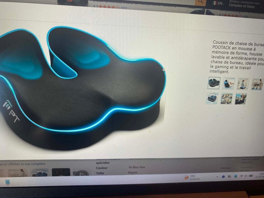 Coussin de chaise de bureau Pootack., Enlèvement ou Envoi, Comme neuf, X, Chaise de bureau