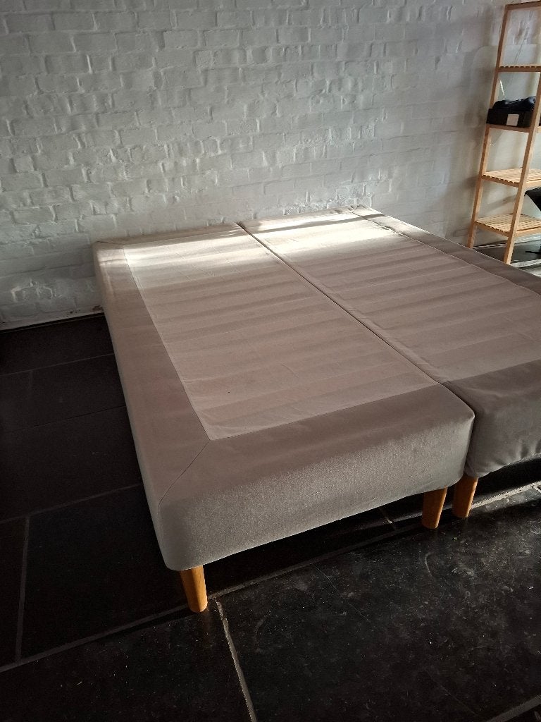 Ikea Bed (B 140, L 200), Ophalen, Gebruikt, Beige, 140 cm