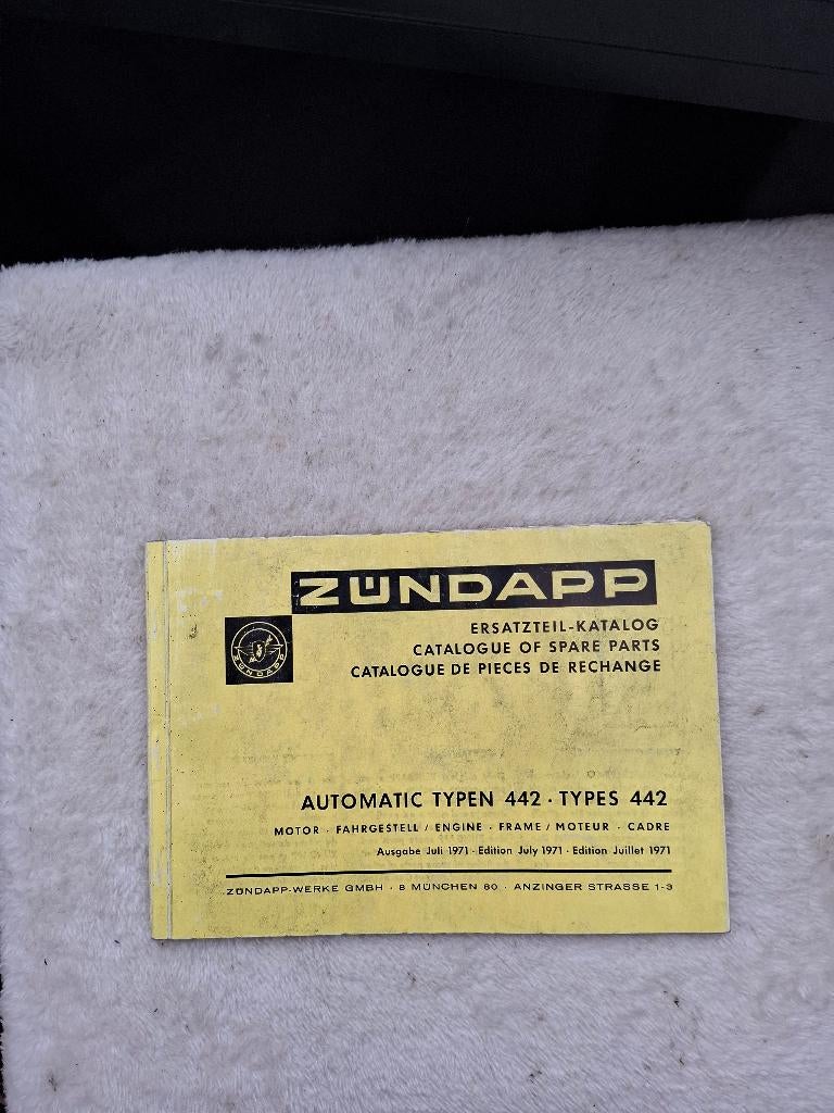 Te koop 5 Zündapp  Ersatzteil-Katalog, Fietsen en Brommers, Brommers | Zundapp, Gebruikt, Overige modellen, Klasse B (45 km/u)