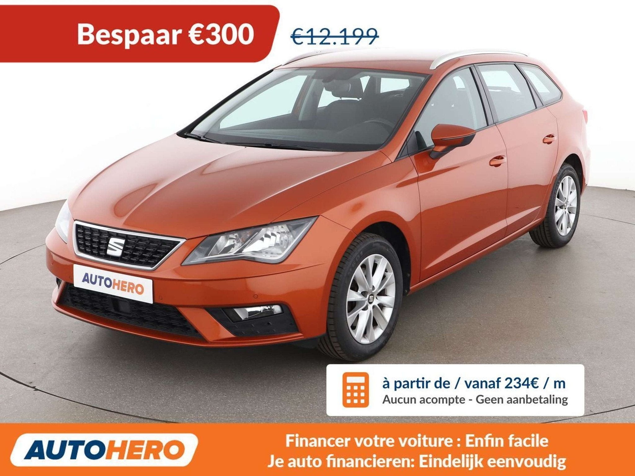 SEAT Leon 1.5 TSI ACT Style (bj 2018), Auto's, Voorwielaandrijving, Stof, Overige kleuren, Leon