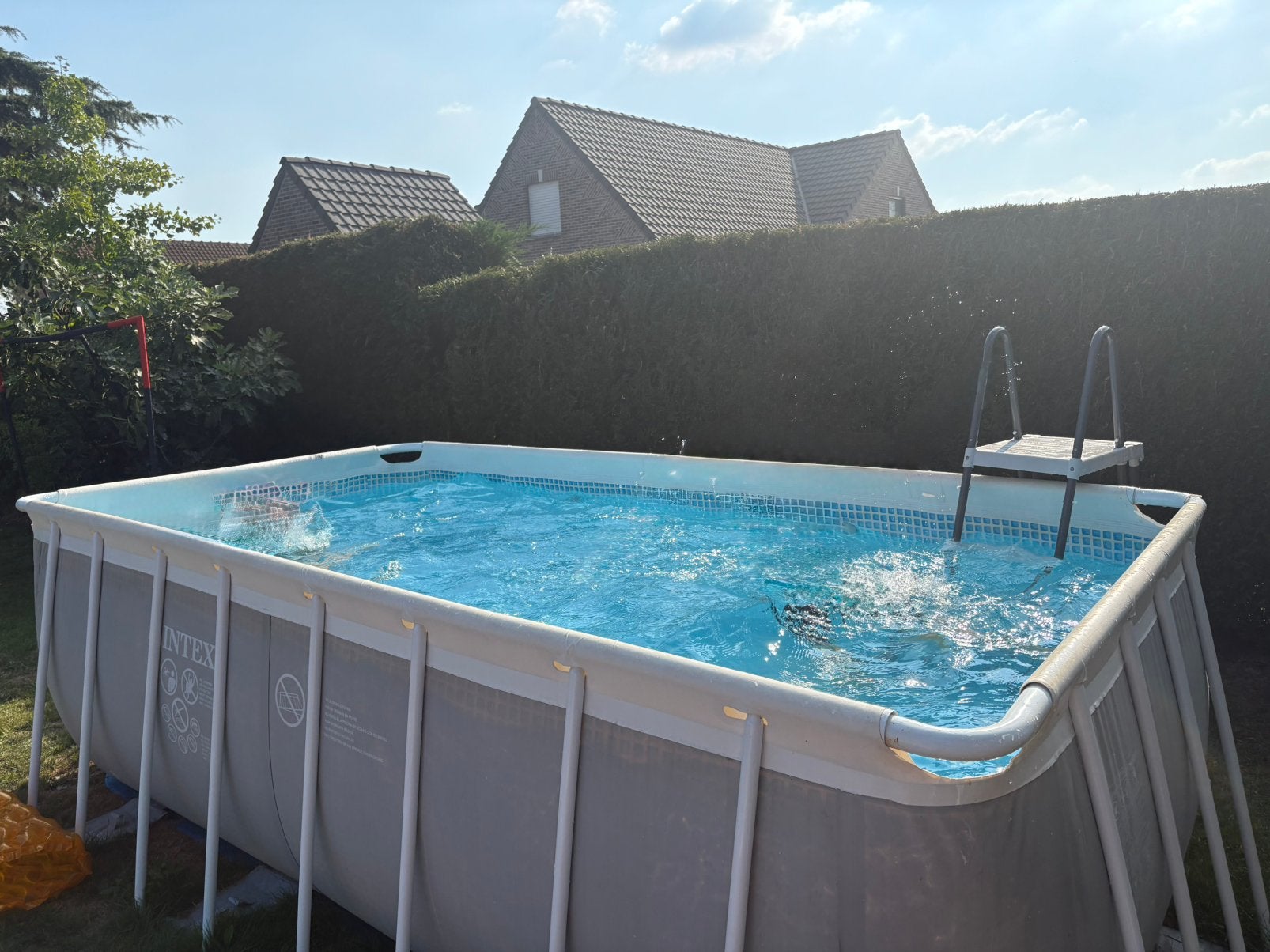 Intex frame zwembad 400x200x100cm, Ophalen, Gebruikt, 200 tot 300 cm, 80 tot 120 cm