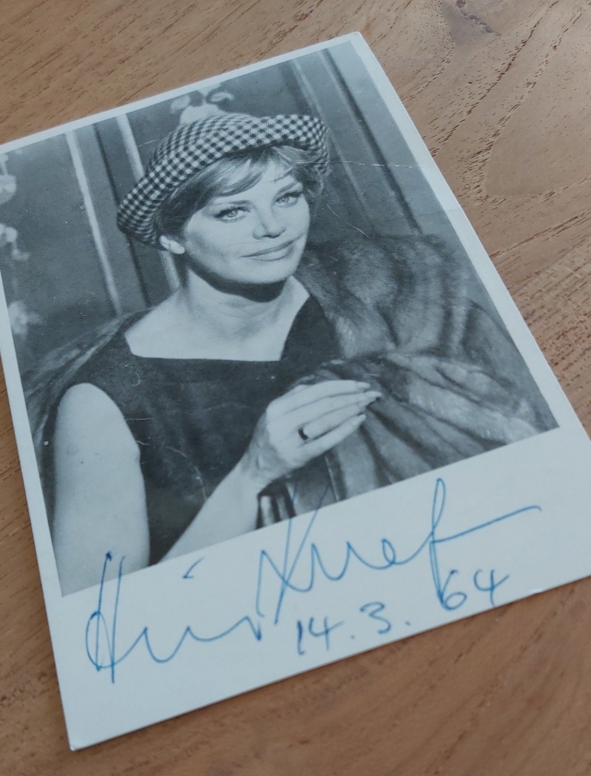 Fotokaart Hildegard Knef, Ophalen of Verzenden, 1960 tot 1980