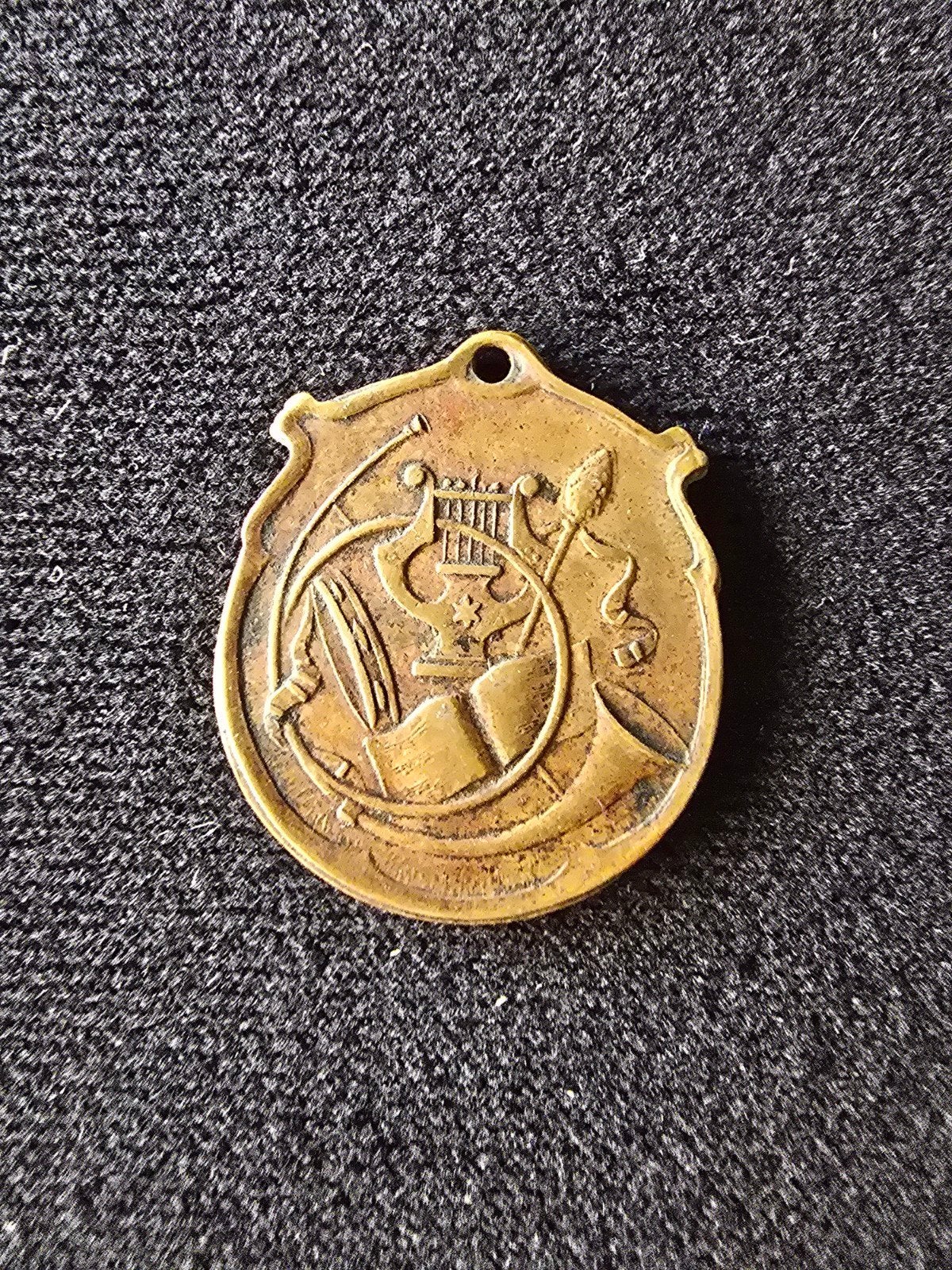Médaille 1924 Ghlin royale philharmonique Belgique bronze, Timbres & Monnaies, Enlèvement ou Envoi, Bronze