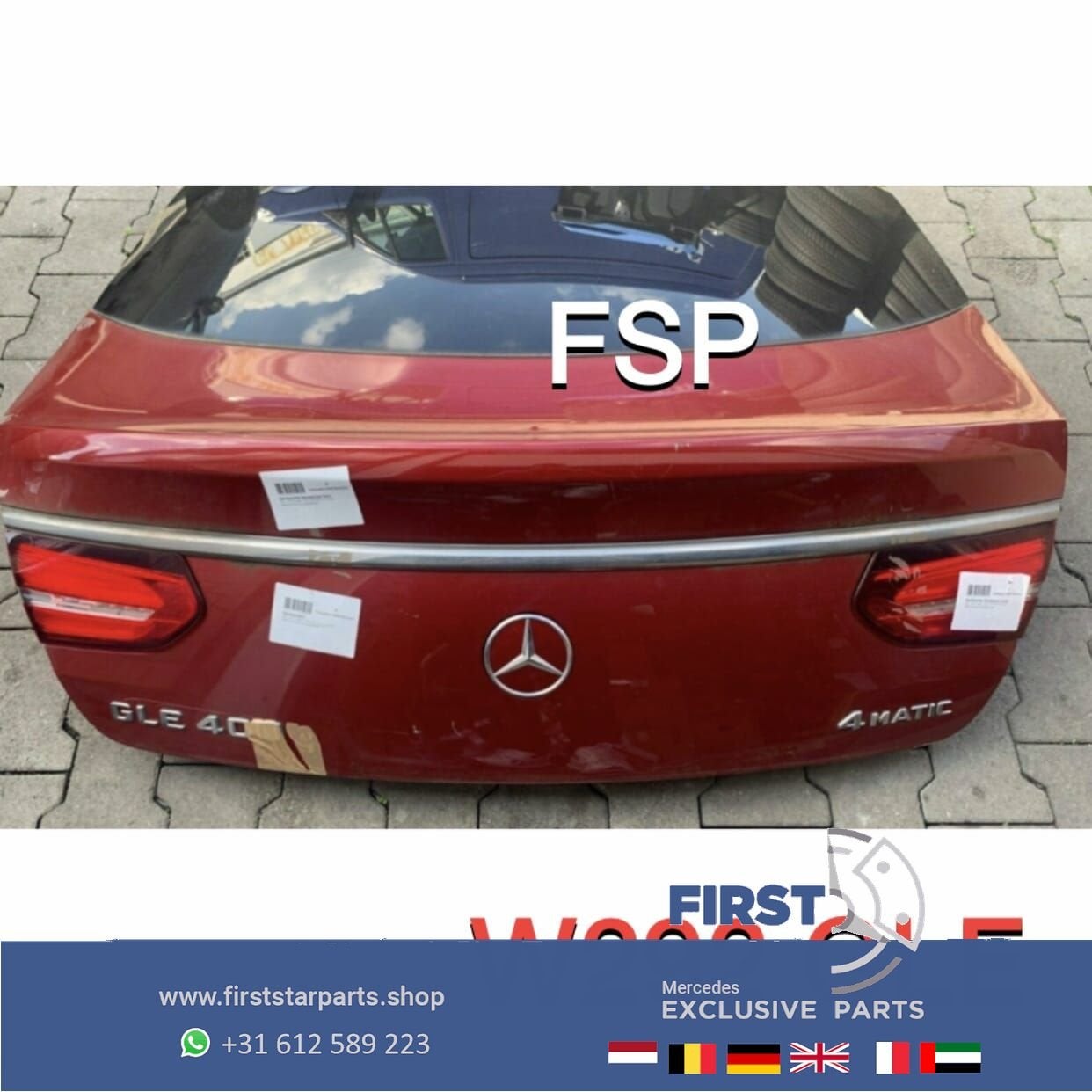 A2927400105 W292 C292 GLE COUPÉ ACHTERKLEP COMPLEET ORIGINEE, Auto-onderdelen, Interieur en Bekleding, Gebruikt, -, Ophalen of Verzenden