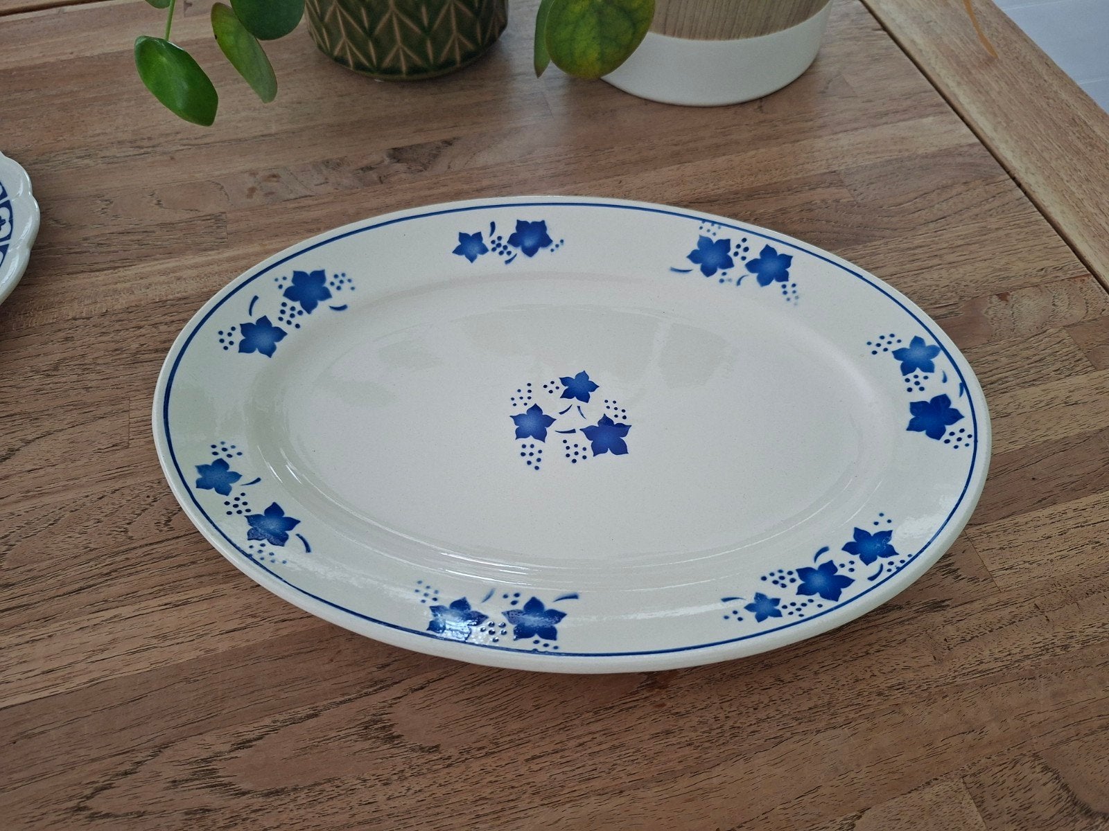 Schaal Boch Mercure wit blauw nieuwstaat, Antiek en Kunst, Ophalen of Verzenden