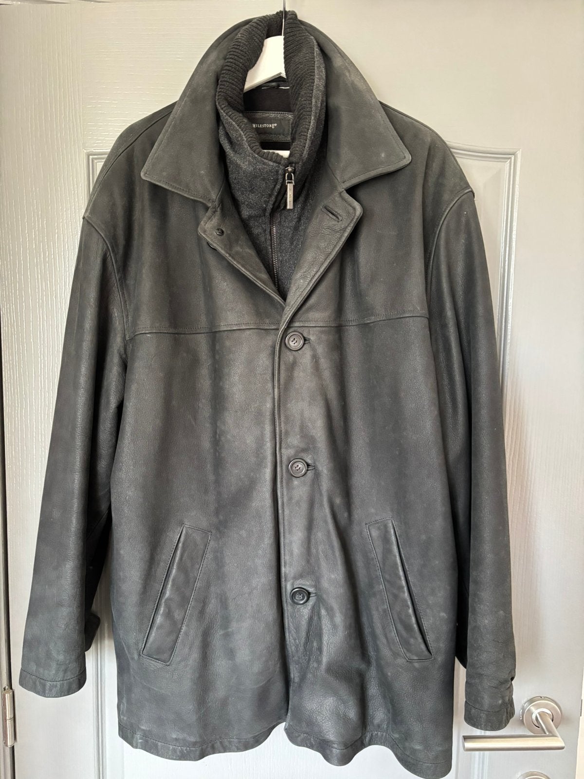 Veste en cuir pour homme taille 52, Enlèvement, Comme neuf, Taille 52/54 (L), Noir