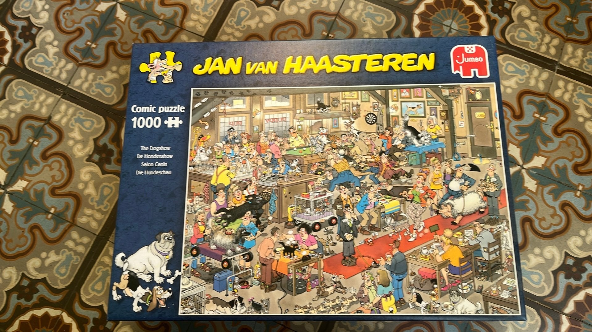Jan van Haasteren 1000 st De hondenshow, Hobby & Loisirs créatifs, Enlèvement, 500 à 1500 pièces, Comme neuf, Puzzle