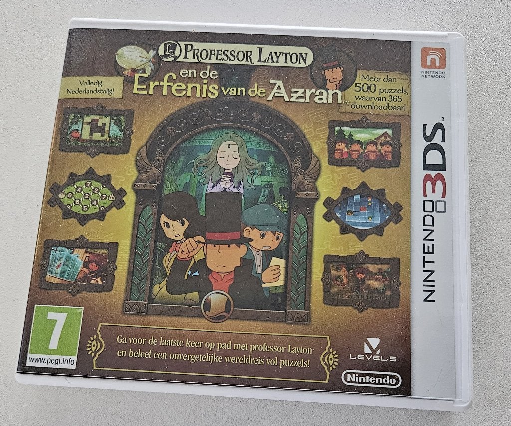 Nintendo 3DS spel :Professor Layton en Erfenis van de Azran, Games en Spelcomputers, Ophalen of Verzenden