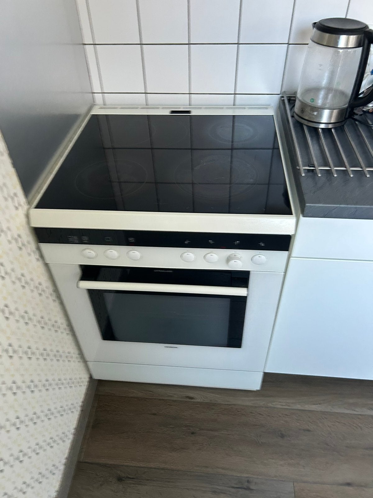 Elektische kookvuur met oven, Huis en Inrichting, Ophalen, Gebruikt, Wit