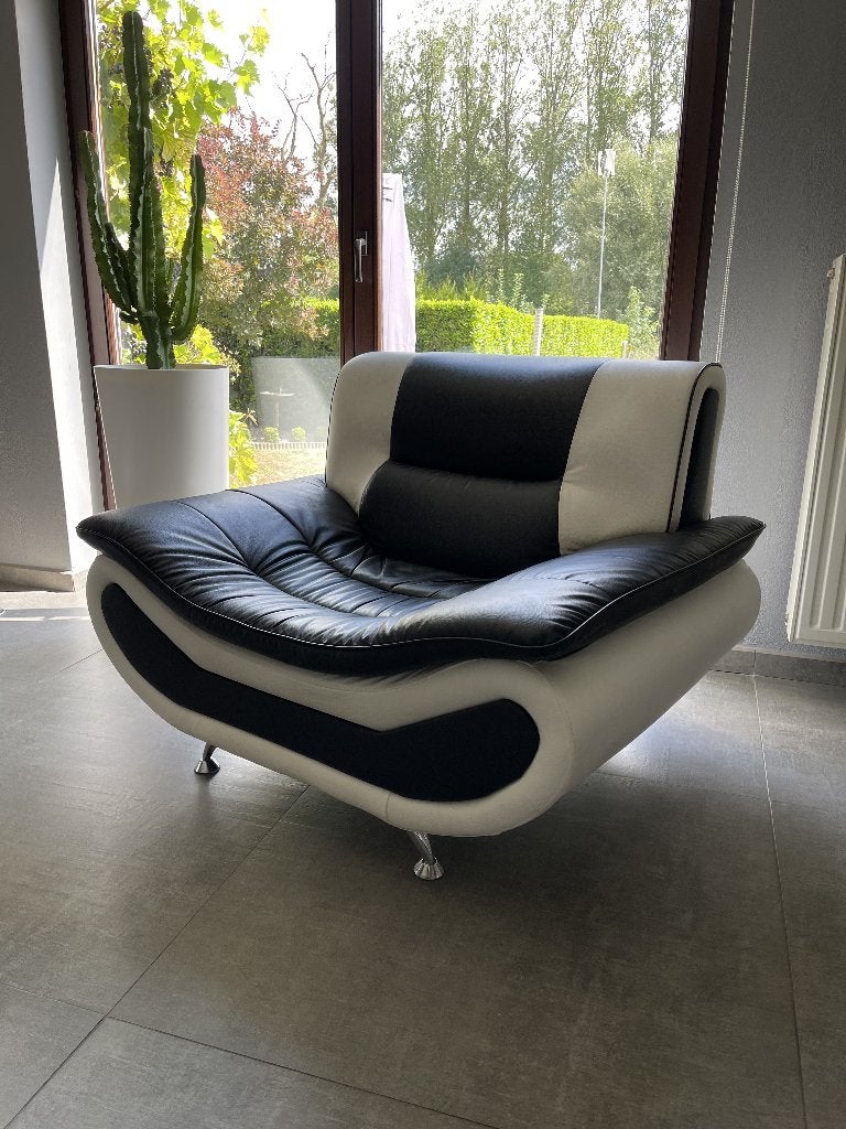 Ensemble de 3 canapés Chloé Design noir et blanc, Enlèvement, Comme neuf, 75 à 100 cm, 125 cm ou plus