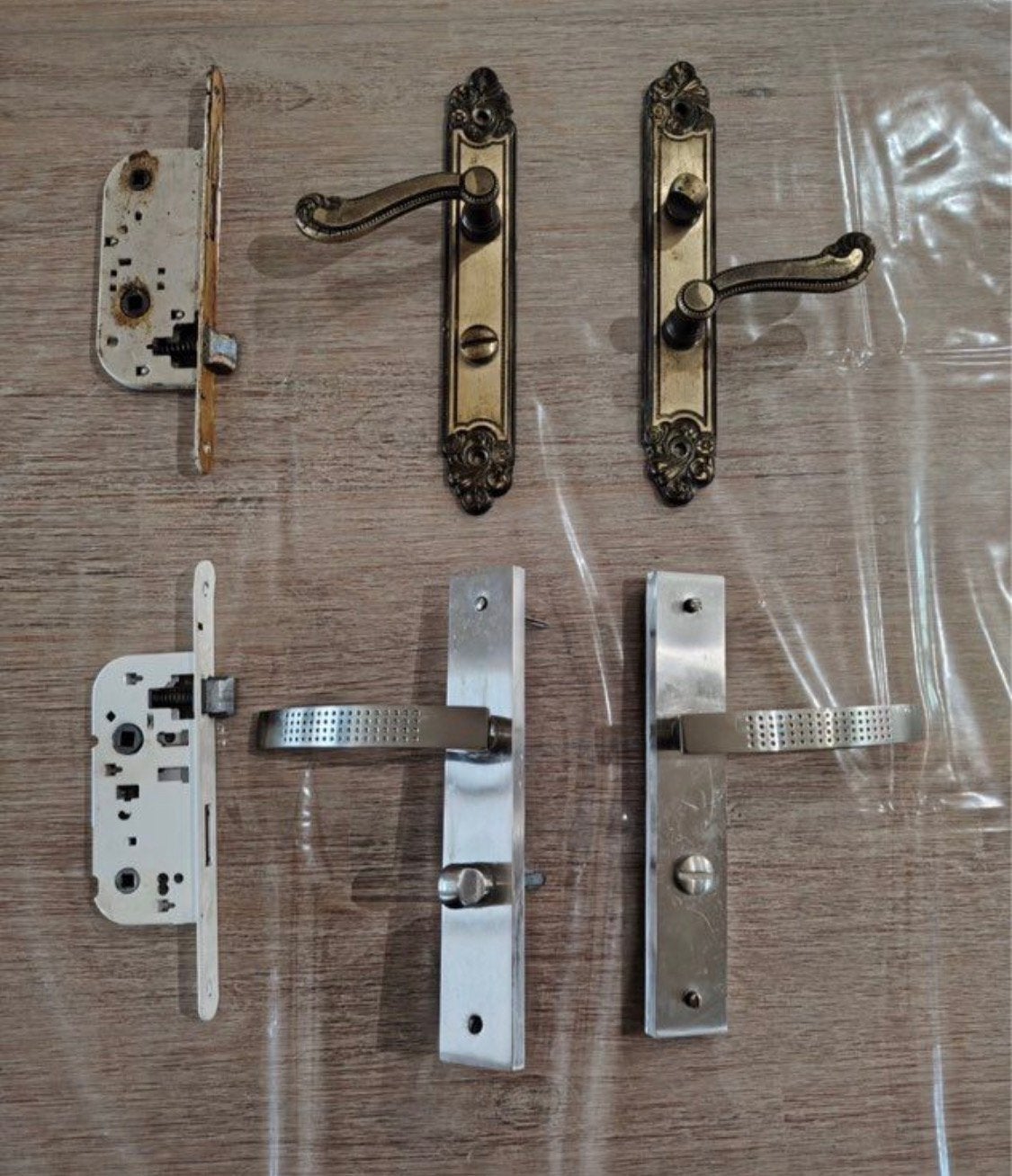 ensemble complet de poignées de porte avec serrures,, Bricolage & Construction, Enlèvement, Comme neuf, Chrome