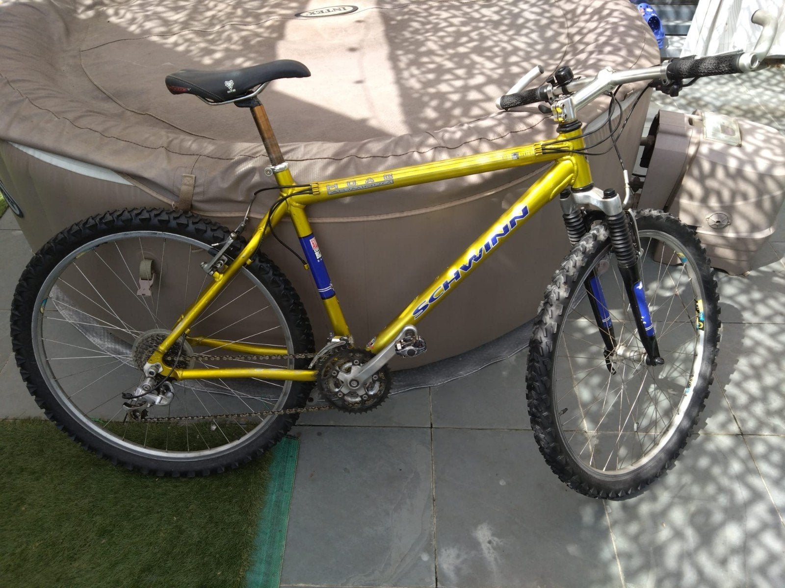 retro mountainbike schwinn, Fietsen en Brommers, Hardtail, Velgrem, 45 tot 49 cm, Zo goed als nieuw
