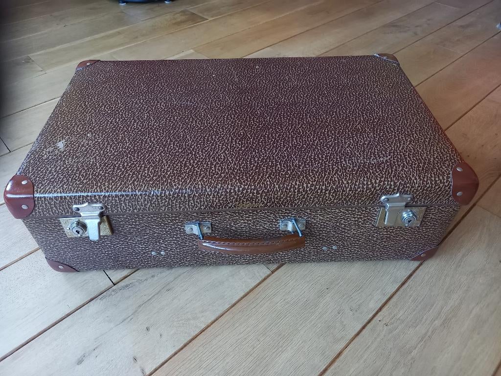 Vintage valies made in England , Vulcanic, Antiek en Kunst, Ophalen