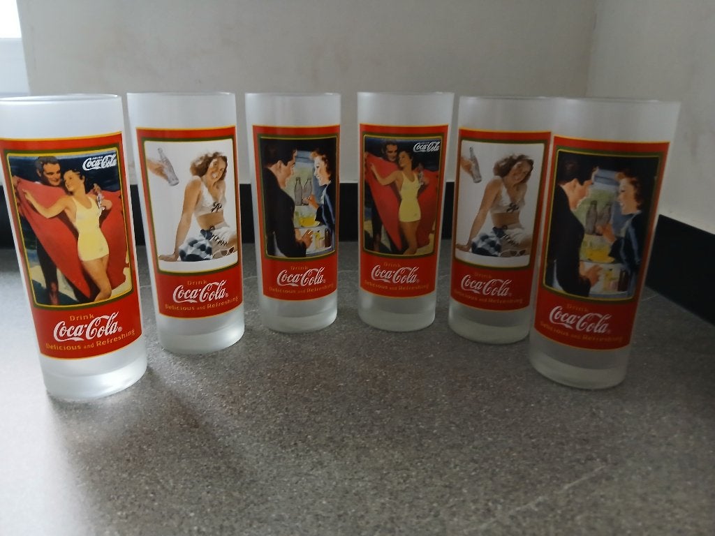 6 verres Coca-Cola en édition limitée neufs !, Enlèvement ou Envoi, Neuf, Verre à soda