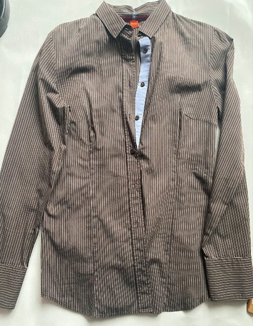 Hugo Boss chemise femme t-S, Ophalen, Bruin, Zo goed als nieuw, Maat 36 (S)